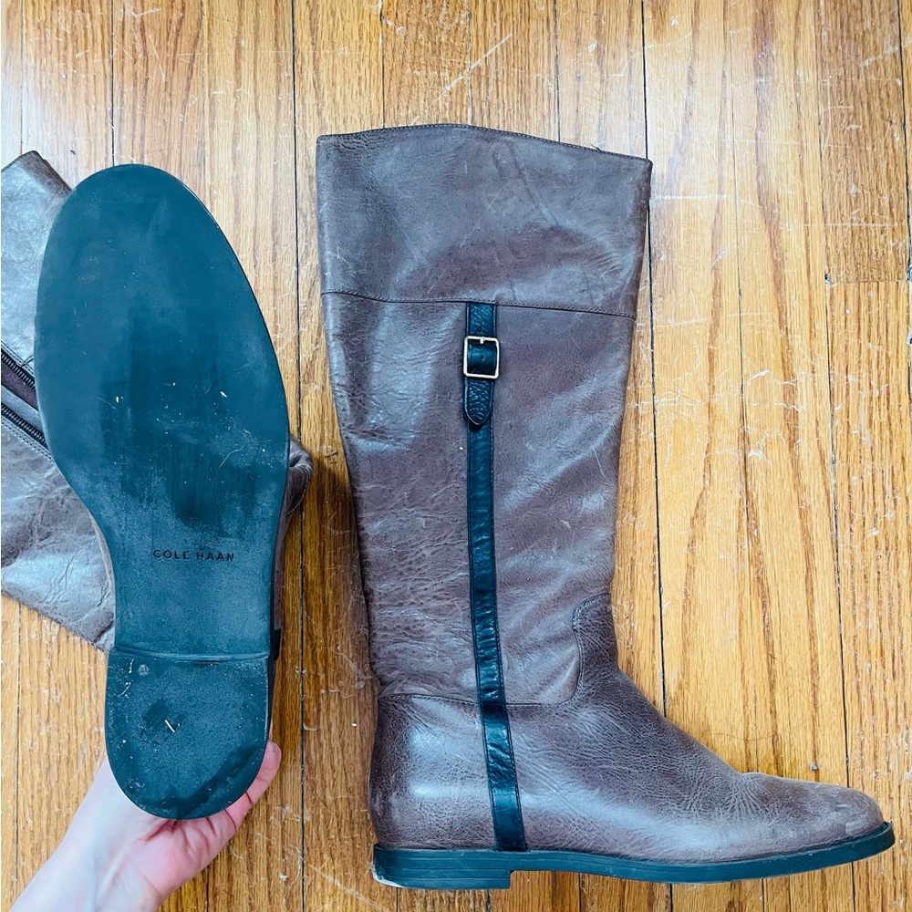 Cole Haan Brown Leather Riding Boots